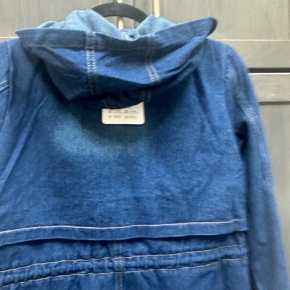 Huidan Jeans jean jacket size large NWT dark denim with distressed accents - Picture 8 of 12